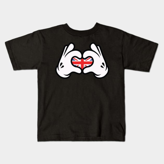 Hand Symbol of Love English Kids T-Shirt by quilimo